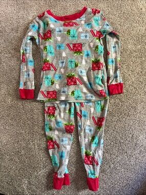 Star Wars Kids Grey Pajama Set Yoda Christmas Print